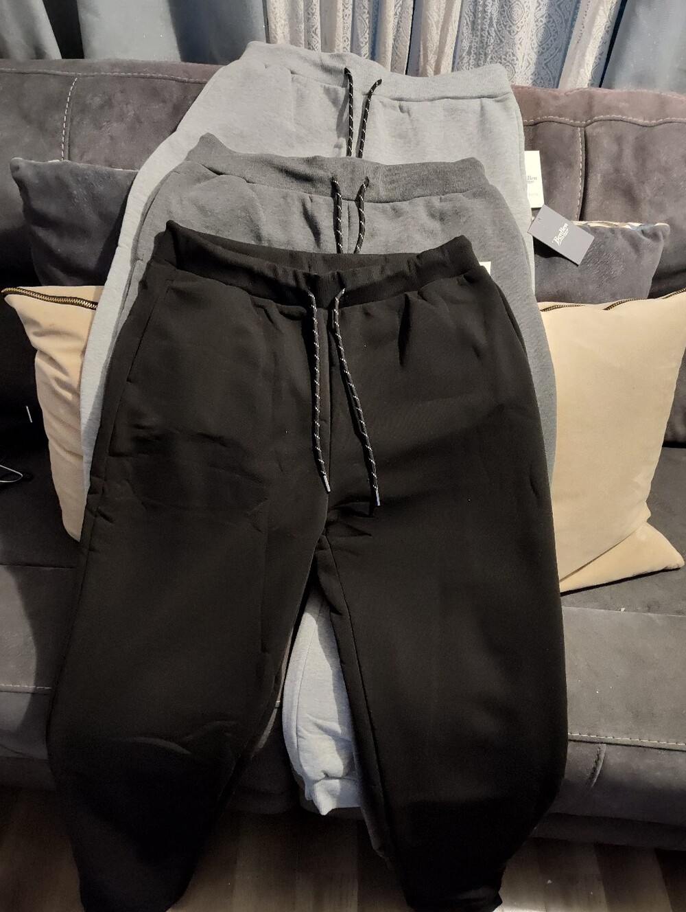 Men's Slim Jogger Pants - Black, Gray, Light Gray SZ XXL New With Tags